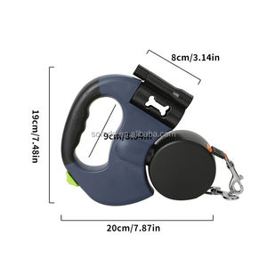 Guinzaglio Doppio Durevole per Cani - Retrattile Anti-Aggrovigliamento Riflettente con Luce LED, Pettorina da Passeggio per Due Cani - Product Image 5