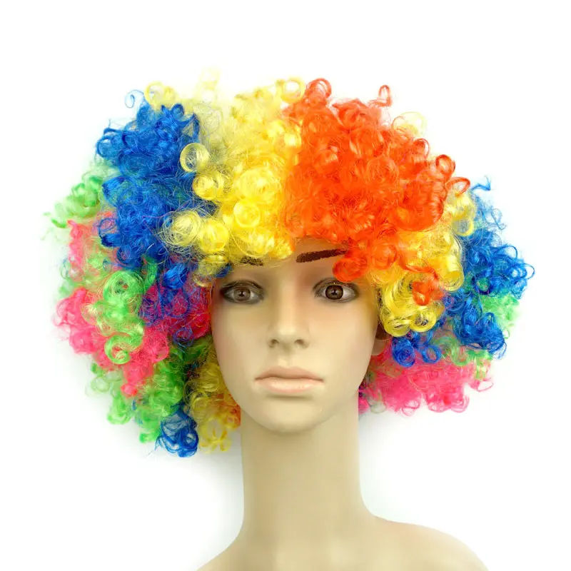 New Design Halloween Christmas Headdress Fashion Colorful Exploding Head Wigs Party Bar Costume Props Headgear Wig