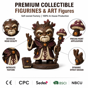 Figura Coleccionable de Vinilo Personalizada de Mago del Bosque Chibi, Fabricante de Figuras de Acción OEM ODM - Product Image 1