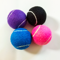 Balles de tennis pour animaux de compagnie, en peluche, classiques, modernes, sportives, durables, pas chères, qui couinent, pour l'entraînement canin, avec logo personnalisé, 63 mm, rebond de 100-120 cm, pour cadeaux promotionnels