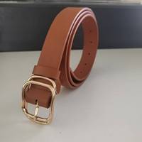 Ceinture vintage en alliage pour femme avec boucle ardillon et attache à ardillon, en PU, largeur 2,8 cm, longueur 115 cm