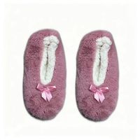 Chaussons d'hiver romantiques antidérapants pour femmes, avec motif cœur, doublure en sherpa et polaire