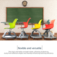 Bureau d'école Offre Spéciale chaise d'étudiant simple en plastique bloc-notes roues chaises d'école à vendre