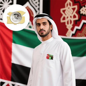 Stock prêt Badges en émail métallique du jour du drapeau des Émirats arabes unis Épinglettes commémoratives du 3 novembre avec dos magnétique pour le souvenir d'événement de célébration nationale - Product Image 5