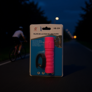 Luce per Bicicletta Multifunzione HB 204 LED Rosa 12 Pezzi - Product Image 2