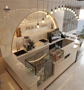 ออกแบบเคาน์เตอร์ร้านกาแฟแบบเป็นมิตรกับสิ่งแวดล้อม บริการ ODM/OEM พร้อมโซลูชั่นตกแต่งภายในร้านกาแฟครบวงจร - Product Image 3