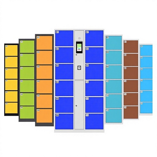 Factory Directly Supply Smart Mobile Phone Charging Locker Cabinet Charging Kiosk With Face Recognition Fingerprint Unlock