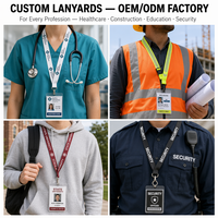 Lanière en polyester écologique pour la sécurité scolaire avec porte-badge personnalisé et clip de fermeture, style professionnel pour la rentrée scolaire