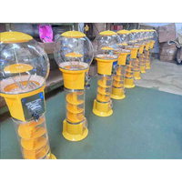 Distributeur automatique de bonbons en spirale, type sur pied, à monnayeur, pour bonbons, balles rebondissantes, jouets en capsule et jeux de torsion