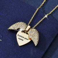 Collier cœur pour la Saint-Valentin, plaqué or 18 carats, bijoux imperméables, collier personnalisé avec nom, collier à breloques pour femmes, cadeau