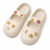 SUMMLY Breloques Métalliques les Plus Vendues en Gros, Pendentifs en Acier Inoxydable Plaqué sous Vide pour Chaussures à Trous, Claquettes, Style Océan Estival