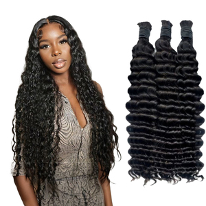 Vendeur Dropshipping Cheveux Humains Naturels 100% Perruque Vierge Humaine Brésilienne Premium Boucles Crochet Extensions de Cheveux en Vrac - Product Image 1