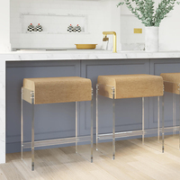 Banc de canapé en acrylique personnalisé, chaises de salle à manger d'hôtel, tabouret de Bar pour la cuisine