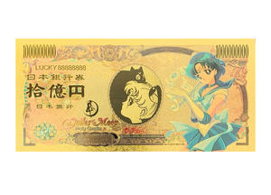 Cartes commémoratives en feuille d'or de Sailor Moon, personnage d'anime, collection de billets de banque (lot de 10) - <span class=keywords><strong>Cadeau</strong></span> rétro pour les fans de <span class=keywords><strong>manga</strong></span>, décoration - Product Image 5