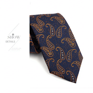 Cravate de luxe vintage pour homme en tissu à pois, rayé et cachemire, pour tenue décontractée, mariage et accessoires de costume - Product Image 6