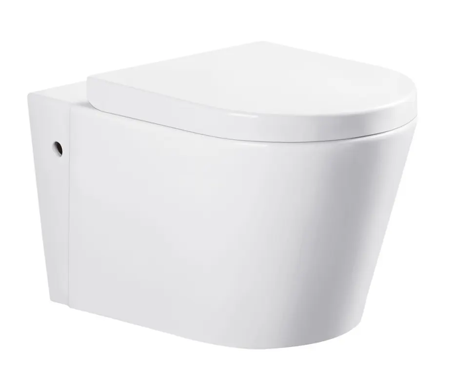 Moderne Sanitärkeramik P-Fasche 180 mm rauweiß Schrottauslauf Schwerkraft-Abwasserglas wandhängende Toilette