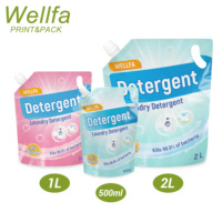 Pochettes Doypack Personnalisées en Plastique pour Recharges de Shampoing, Savon, Lait Corporel, Crème – Sachets Doypack Dégraissant Liquide à Bec Verseur