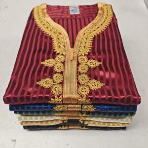 Thobe Marocchino <span class=keywords><strong>TR</strong></span> Lucido Fatto a Mano per Uomo, Abito Tradizionale Lungo - Product Image 5