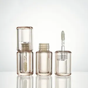 最新塑料唇彩管3.5毫升可爱化妆品唇彩管容器，带化妆涂抹器
