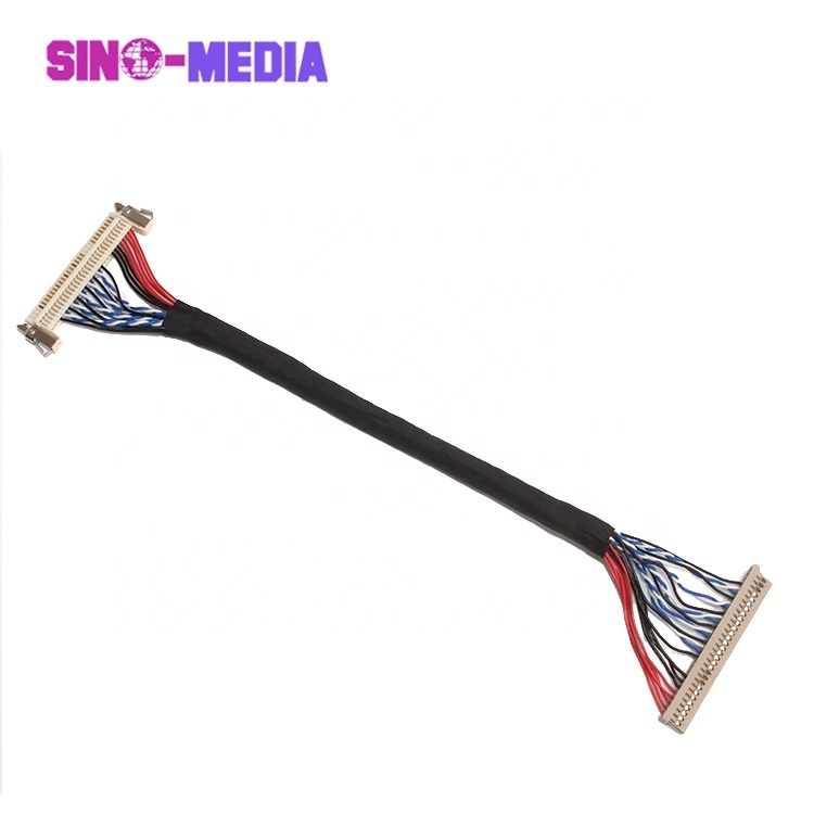 Sino Media Lvds Extension Cable Connector Lvds Cable 20 Pin Assemblies 30P For Lvds Cable Pinout Lcd Monitor Display