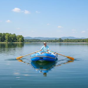 270cm Aufblasbares Schlauchboot mit <span class=keywords><strong>AU</strong></span>-Standardpumpe Tragbares Faltbares Floß zum Angeln und Rettungseinsatz - Product Image 3