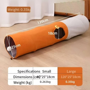 Tunnel Giocattolo Ecologico Perforato per Gatti, Tubo Dritto Pieghevole a Tema Drago Cartone Animato, Canale Auto-Intrattenente per Cani, Facile da Riporre - Product Image 6