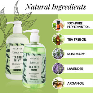 Fabricant Vente en gros Shampooing bio à la menthe, arbre à thé, menthe, anti-chute de cheveux, soulagement des démangeaisons, réparation naturelle, <span class=keywords><strong>huile</strong></span> pour cheveux abîmés - Product Image 2