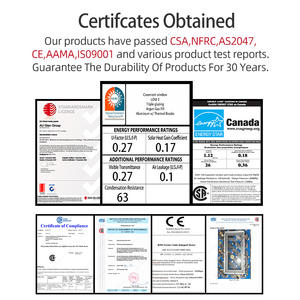 Puerta abatible de aluminio de estilo moderno personalizada, puerta abatible rota térmica insonorizada de baja emisividad transparente de vidrio templado Doble - Product Image 4