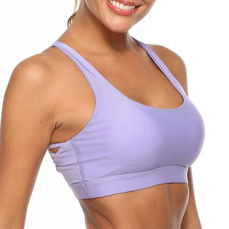 New Cross Strap Back Women Sports Bra Professional Quick Dry Padded Shockproof Gym Fitness Running Yoga Sport Bra Tops