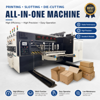 Machine d'impression flexographique automatique à grande vitesse avec découpe pour carton ondulé et boîtes en carton, avec empileur de comptage