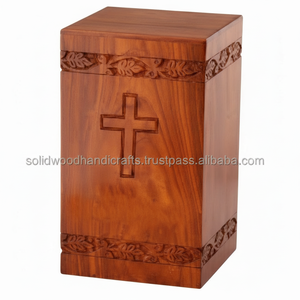 Urnas de madera profesionales para adultos con cenizas humanas que admiten urnas de madera personalizadas - Product Image 1