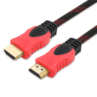 1.5m 3m 5m câble HDTV en nylon tressé haute vitesse 1080P 4K pour ordinateur 1.4 câble HDTV 3D mâle à mâle