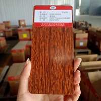 Revêtement électrostatique en poudre de polyester à grain de bois orange authentique peintures à base d'époxy plus d'économie de matériau pulvérisation de bois véritable