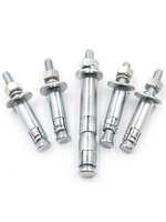 Boulon d'ancrage pour cadre de portail en acier au carbone zingué, tailles M6 à M12, pour fixation de charnières de portail