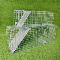 Meilleure vente Cage de piège pour animaux sauvages vivants galvanisée pliable automatique en gros pour l'extérieur Lutte antiparasitaire