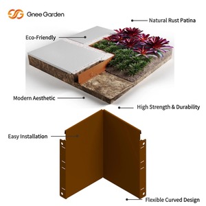 Phong hóa corten thép lớn lên vườn Giường không Flex hình chữ nhật thiết kế - Product Image 2