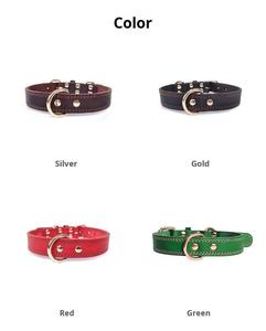 XXS Großes Braunes Hundehalsband mit Doppel-D-Schnalle aus Weichem Echtem Rindsleder für Große Hunderassen - Product Image 5