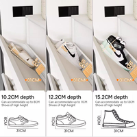 Étagère à chaussures murale ultra-fine et durable en acier, modulaire, pour entrée et couloir, gain de place, anti-rouille