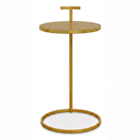 Table basse ronde moderne et durable en métal doré pour salon, meubles de maison