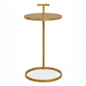 Table basse ronde moderne et durable en métal doré, meuble d'appoint pour salon, table à thé - Product Image 1