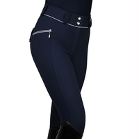 Pantalon d'Équitation Taille Haute à Fond Intégral Silicone pour l'Équitation, Collant de Course Équestre, Culotte d'Équitation