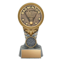 Trophée de badminton en résine avec logo personnalisé Weivista, design volant de badminton, fournisseur direct d'usine pour récompenses de clubs et ligues