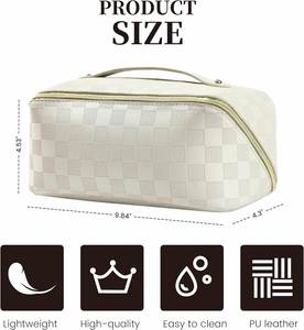 Custom Luxury Leather Travel <b>Makeup</b> Brush Organizer Bag Cute for Pink Fashion Zipper Professional Cosmetic <b>Case</b> Featuring Custom - Product Image 3