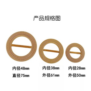 正式木质外观环保ABS圆形箱包皮带扣 - Product Image 6