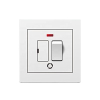 Unidad de Conexión con Interruptor Doble de 16A 220V, Duradera, con Fusible y LED, Estándar Británico, para Hogar y Oficina
