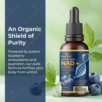 Gouttes liquides de complexe liposomal NAD avec Resvératrol, Quercétine, Niacine et TMG favorisent le vieillissement cellulaire, le métabolisme énergétique et la vitalité