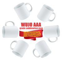 Tasse personnalisable pour Sublimation, 3a 11oz, 10 pièces, gobelets en céramique, pression thermique, vente en gros