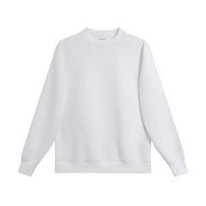 Produttori di abbigliamento personalizzato 380 grammi di cotone poliestere tessuto Casual ampio a maniche lunghe <span class=keywords><strong>felpa</strong></span> girocollo tinta unita - Product Image 6