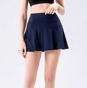 Padel女性用スカートゴルフテニスドレスショーツ付きコットンランニングトレーニングショートテニススカート2ピーステニススカートセット - Product Image 6