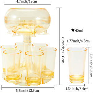 Distributeur de boissons en acrylique DD2424 pour 6 verres – Accessoire de bar, idéal pour les jeux, les fêtes et les spiritueux – Vente en gros - Product Image 6